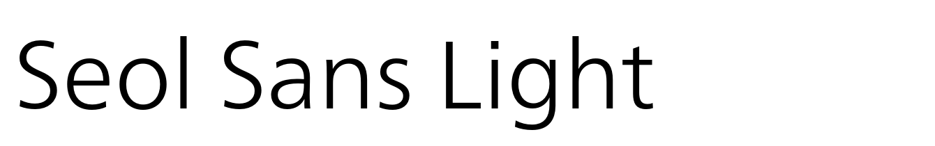 Seol Sans Light